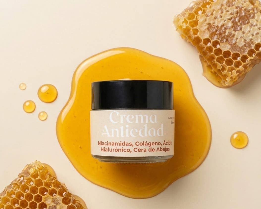 Crema Antiedad Premium: Niacinamida + Colágeno + Ácido Hialurónico + Cera de Abejas