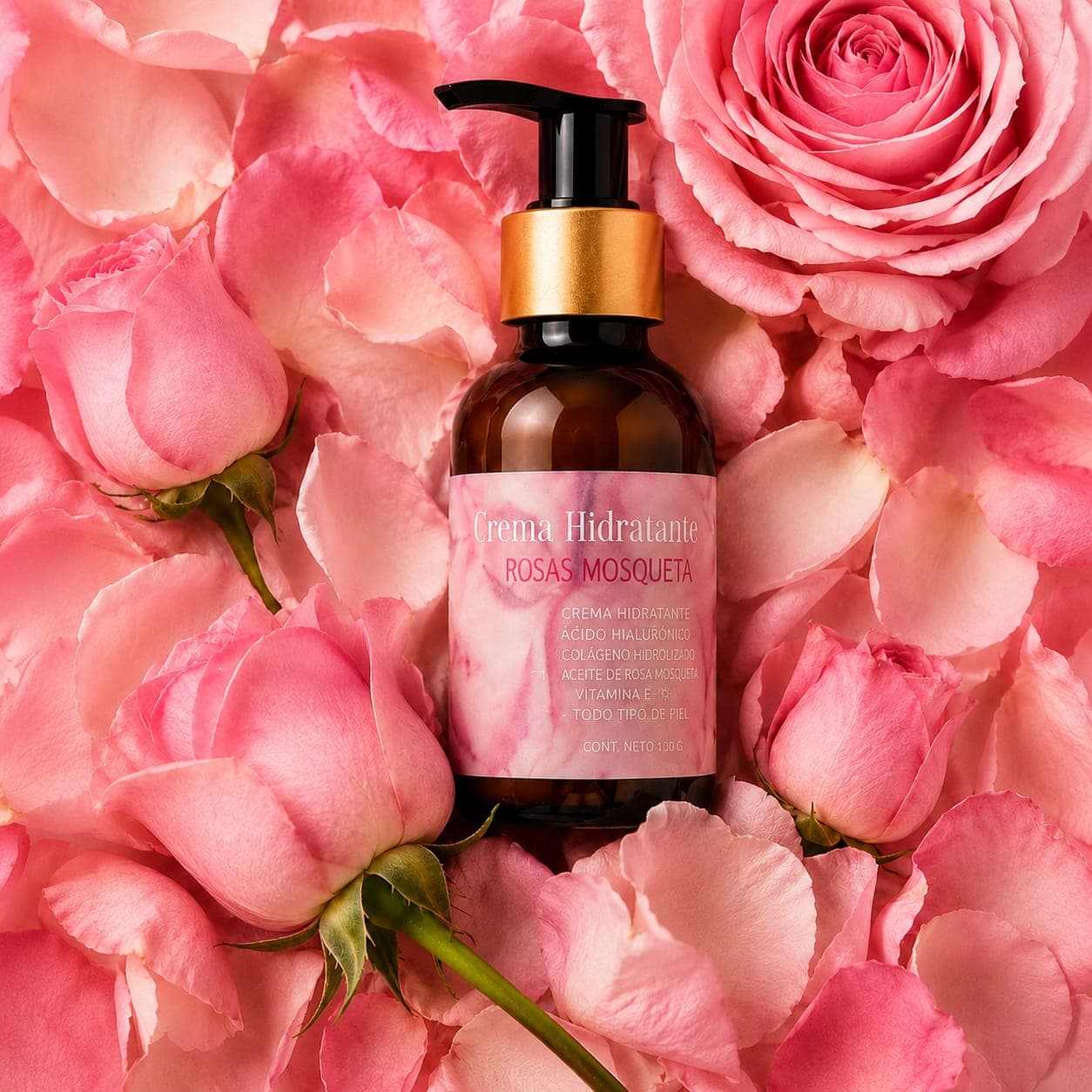 Crema Hidratante de Rosa Mosqueta y Biotina: Nutrición y Regeneración Profunda