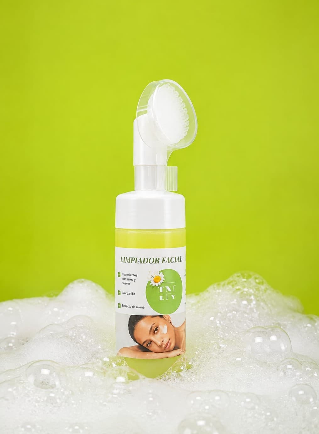 Gel Limpiador Suave de Ácido Hialurónico, Colágeno, Manzanilla y Avena